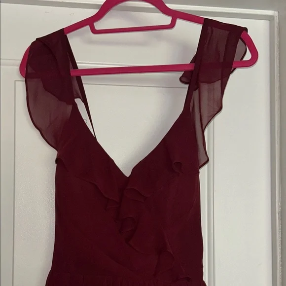 Azazie Deep Red Maxi Dress - Picture 2 of 4